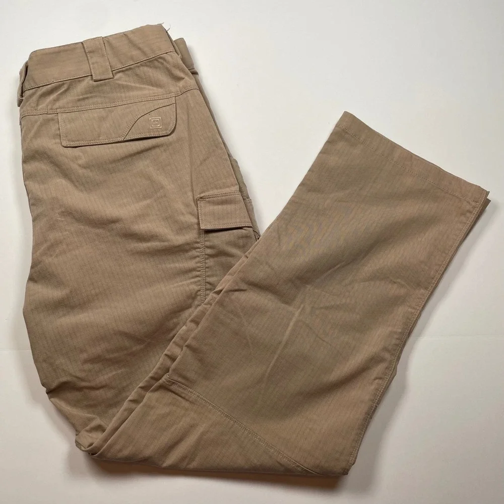 5.11 Tactical Mens Cargo Pants 36x32 Khaki Tan Ripstop Trousers 74273 Khaki